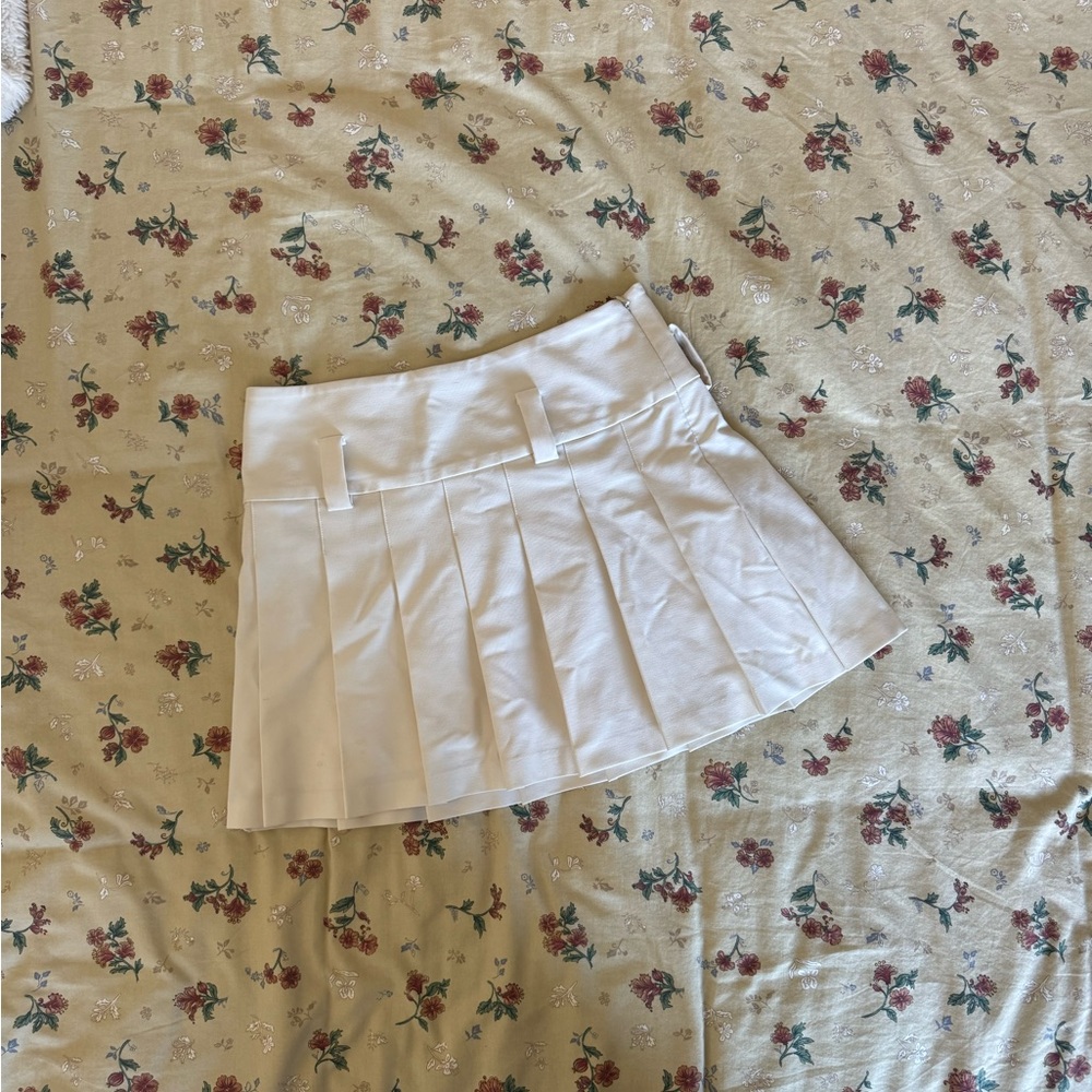 Sunday Best Cream Pleated Micro Skirt - Picture 4 of 6